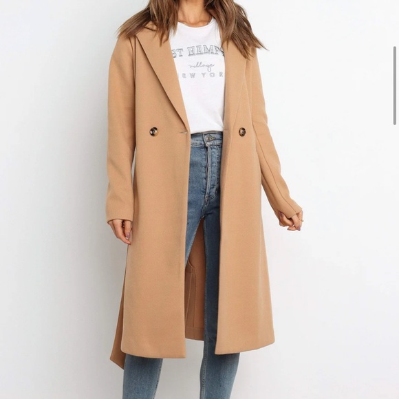 Petal & Pup Tan Trench Coat - Picture 1 of 9